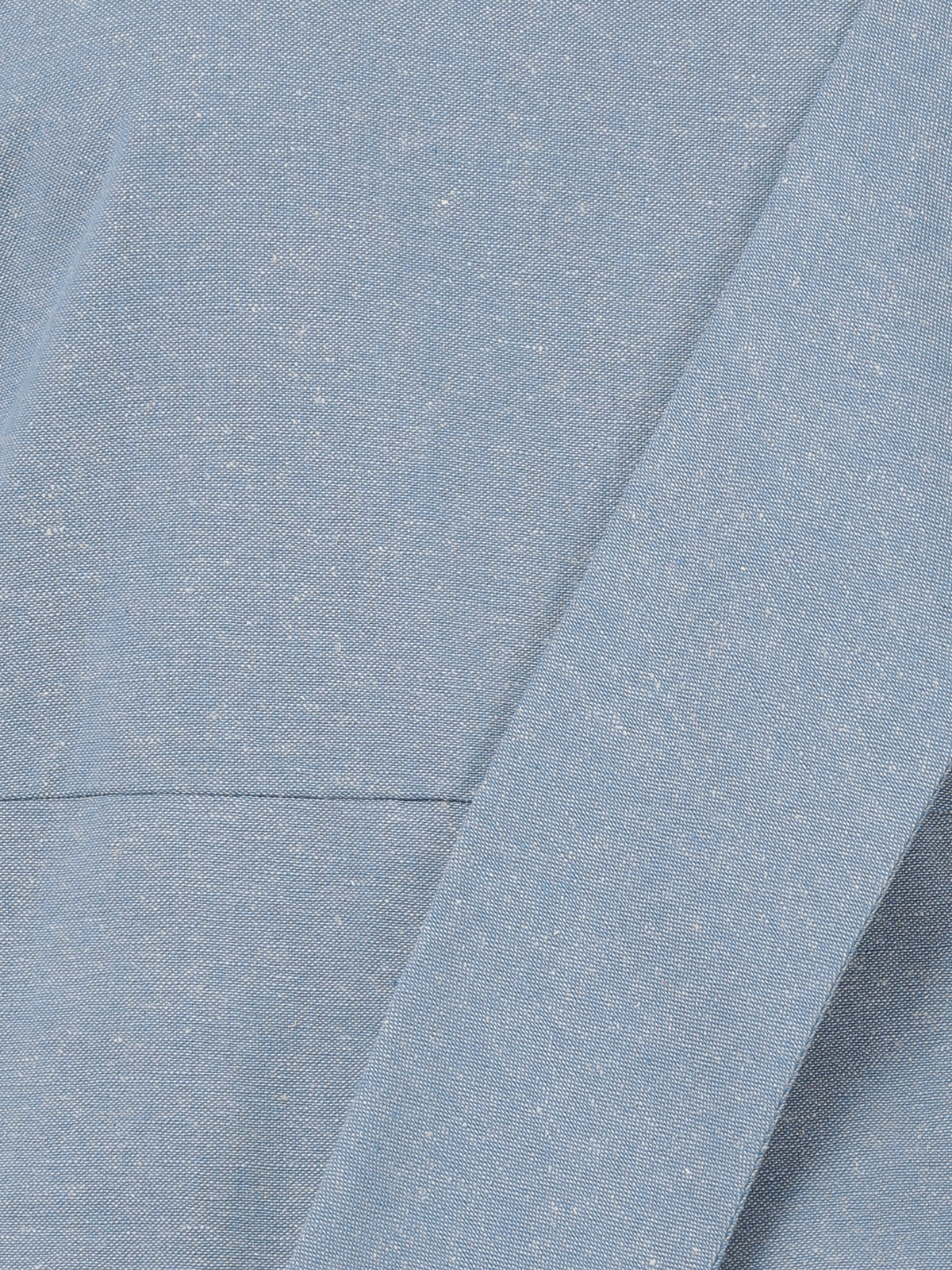 Smart Blue Cotton Linen Round Neck One Piece Dress